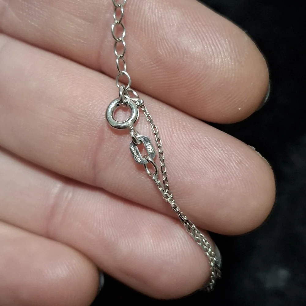 🐈Vintage 925 Sterling Silver Cubic Zirconia CZ Kitty Cat Necklace